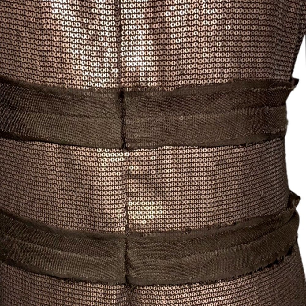 Robert Rodriguez Sequin Panel Mesh Trim Dress - image 6